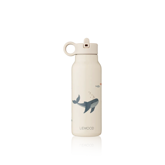 Liewood - Falk Water Bottle 350ML - Thermo Drinkfles - recycled RVS - sea - zee