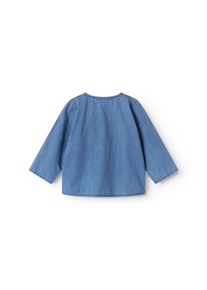 Top Troy - Katoen - Light Denim/Blauw - MarMar Copenhagen achter
