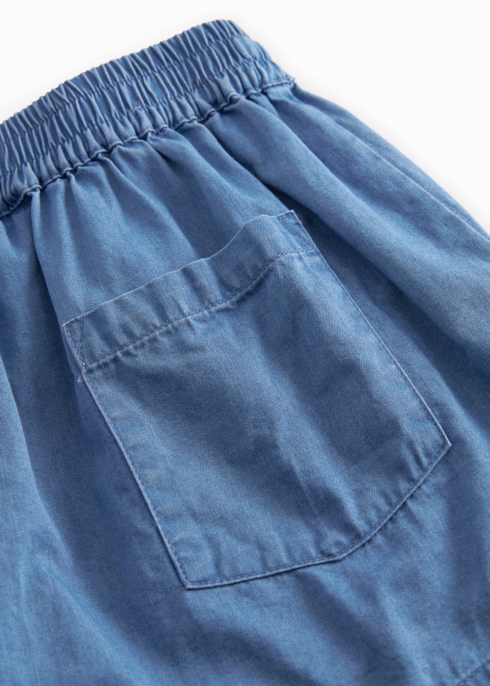 Kort broekje Pinon - Katoen - Light Denim/Blauw - MarMar Copenhagen achter zak