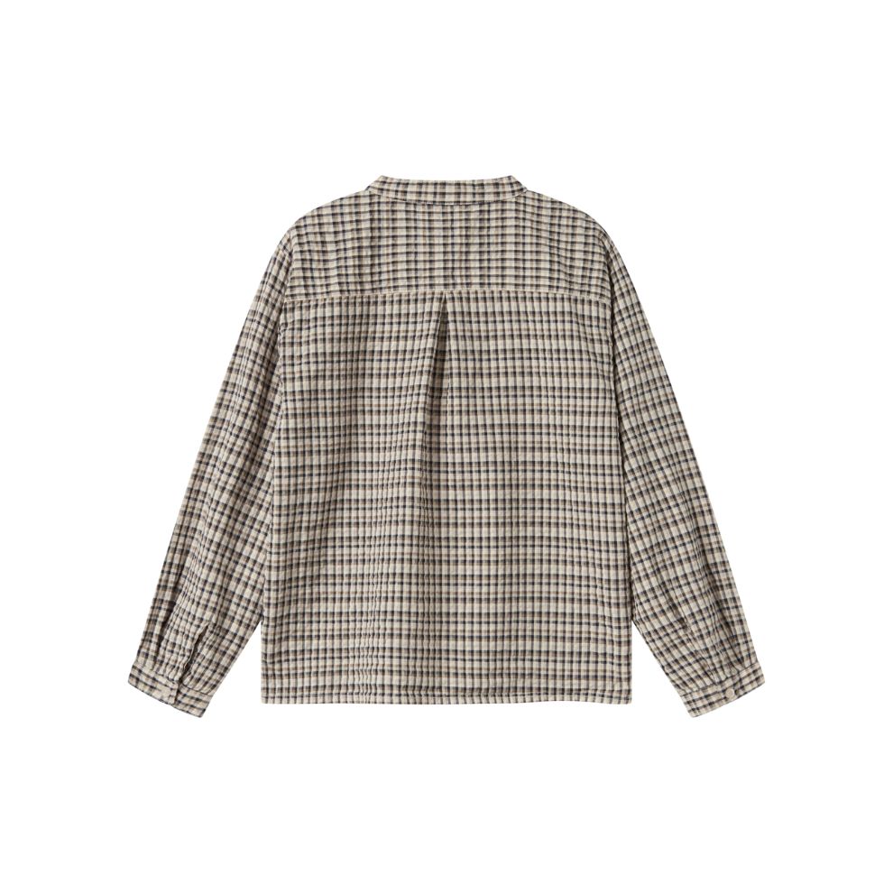Overhemd top Tokyo - Biologisch katoen - Pilot Navy Check  - Marmar Copenhagen achterkant