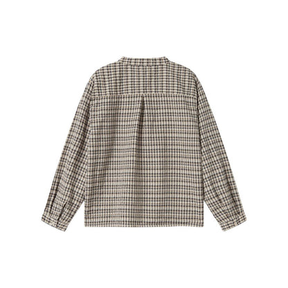 Overhemd top Tokyo - Biologisch katoen - Pilot Navy Check  - Marmar Copenhagen achterkant