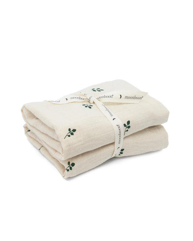 Hydrophile Tücher - 2er-Pack - Over the Moon - 65x65 cm - Bio-Baumwolle - Moonboon