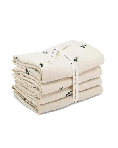 Hydrophile Tücher - Organic Muslins - 65x65cm - 4er-Pack - Bio-Baumwolle - Moonboon