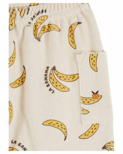 Frottee-Hose - Sarouel Eponge - Bio-Baumwoll-Mix - Bananen/Off-White - Emile et Ida