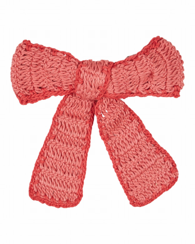Gehaakte strik - Roze & Rood - 17 x 12,5 cm - Émile et Ida
