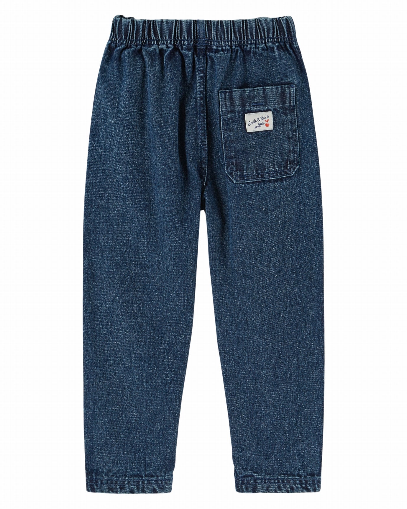 Soepele denim broek met elastische taille - Donkerblauw - Pantalon Garcon - Emile et Ida - lifestyle - afbeelding 4