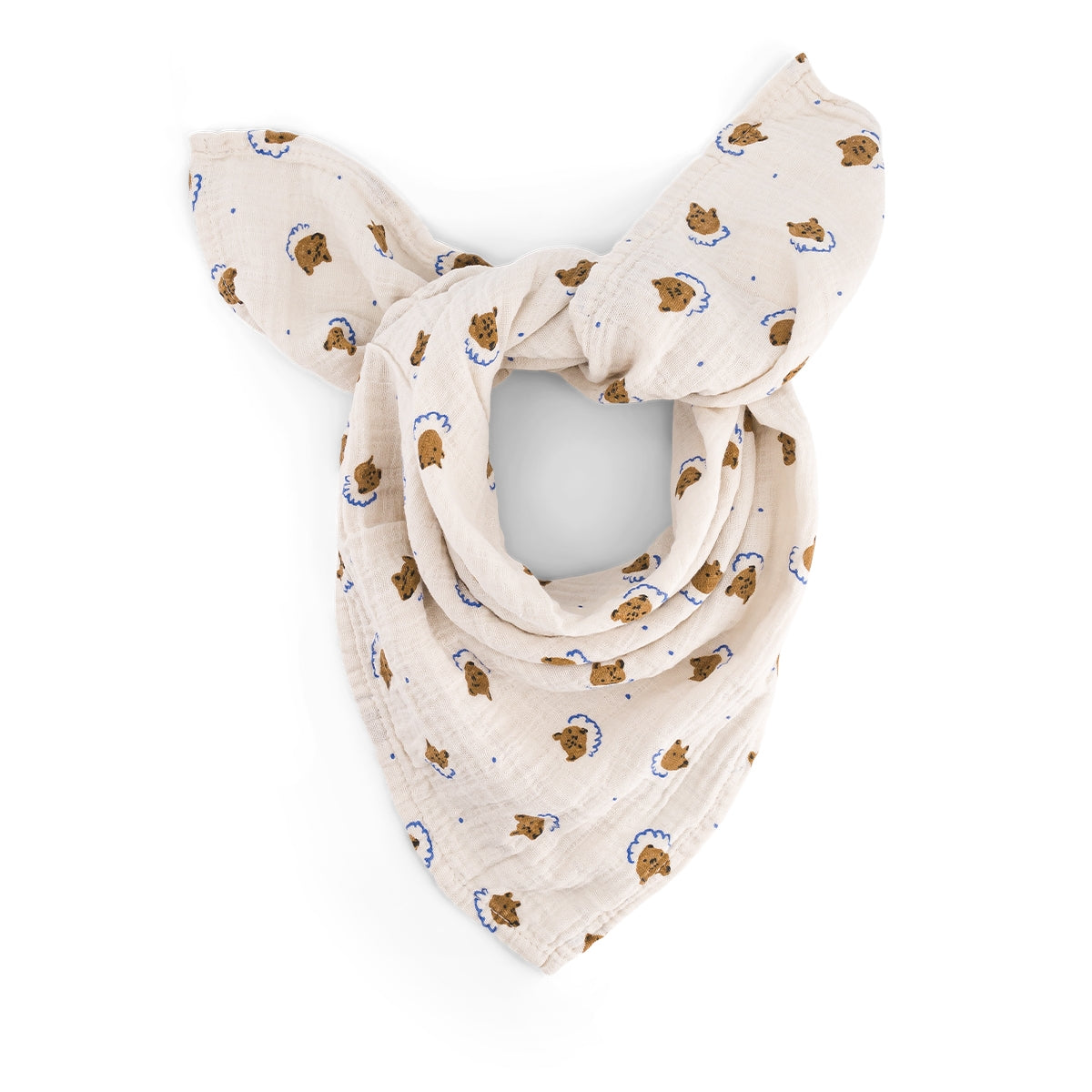 Hydrophiles Tuch Bianca - Teddy-/Bärchen-Print - Musselin Baumwolle - Rose in April