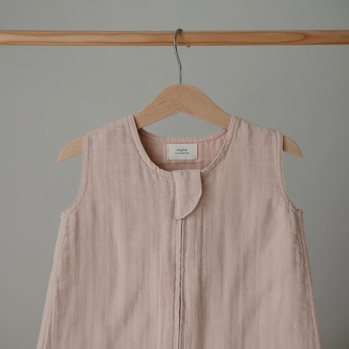 Mushie - Organic cotton sleeping bag - Slaapzak - Blush