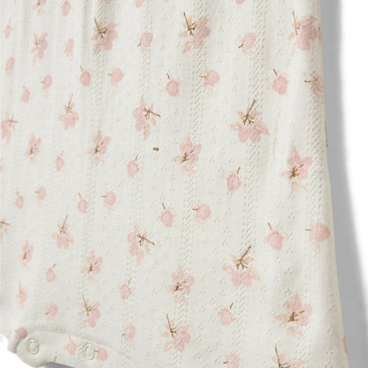 Jumpsuit Tine - Katoen - Bloemtjes/roze - Sofie Schnoor close up