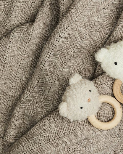 Rattle bear - Merino wool bouclé - SmallStuff