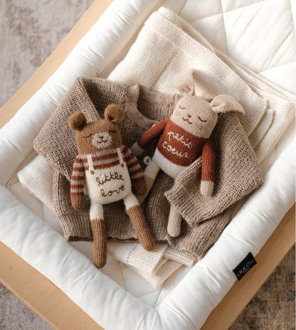 Gebreid knuffel beer/teddy - Little love  - Alpaca wol - Main Sauvage