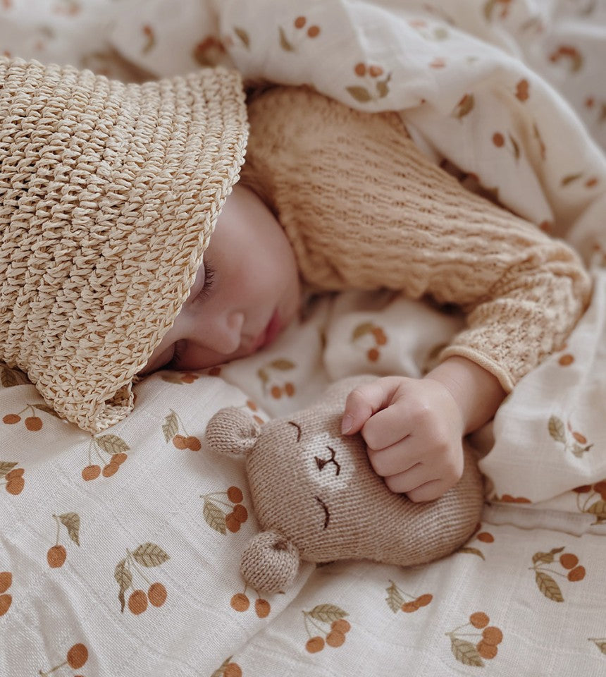 Weiche Rassel - Bär/Teddy-Rassel - Alpaka-Wolle - Main Sauvage