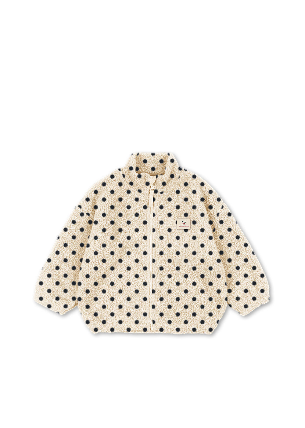 Teddy jas - Jody Embroidery Teddy Jacket GRS - Polka dot/Cherry - Konges Sløjd