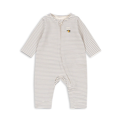 Basic Zip Romper - Stripe Como - Coton biologique - Konges Sløjd - photo du produit - image 2
