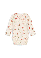 Minnie Newborn Body – Rosa Rouge – Floral wrap onesie – GOTS organic cotton – Konges Sløjd