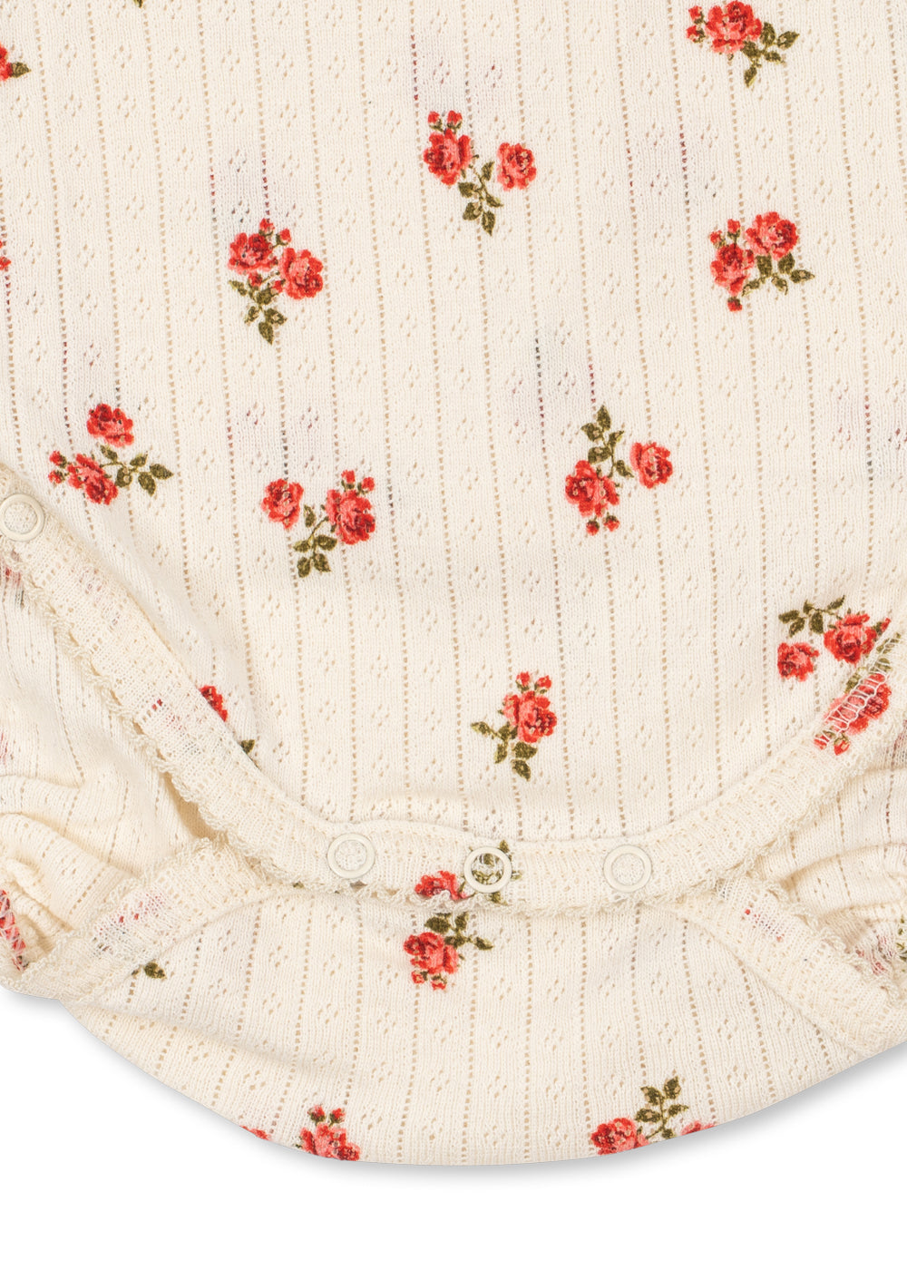 Minnie Newborn Body – Rosa Rouge – Floral wrap onesie – GOTS organic cotton – Konges Sløjd