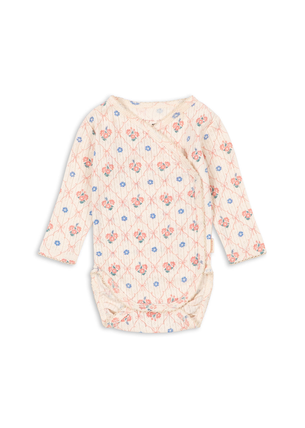Minnie Newborn – Body Fleur Decor – Wickelbody mit Blumenprint – GOTS Bio-Baumwolle – Konges Sløjd