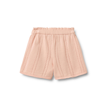 Kort broekje - Knit Shorts Irma - Biologisch katoen - Powder/Roze - Wheat achter