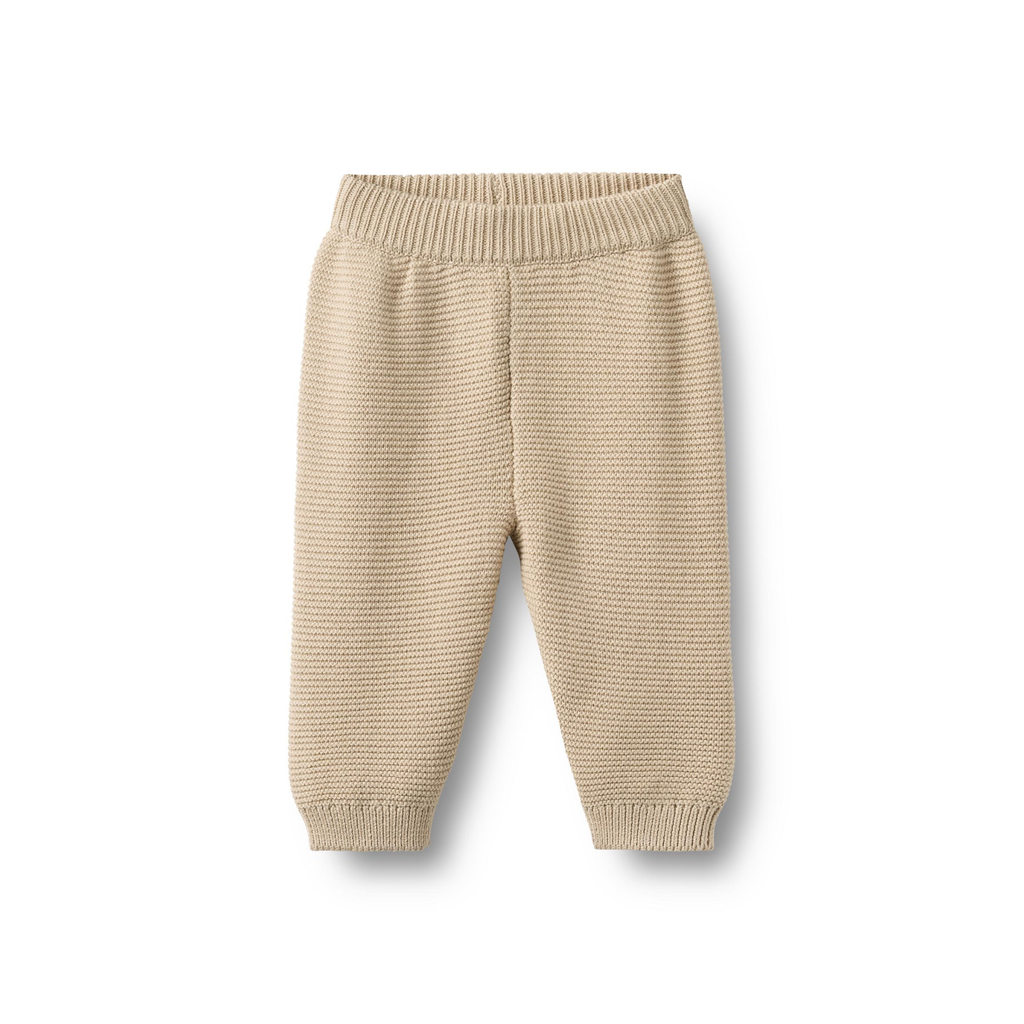 Gebreid broekje Antonie - Biologisch katoen - Wheat off white voor